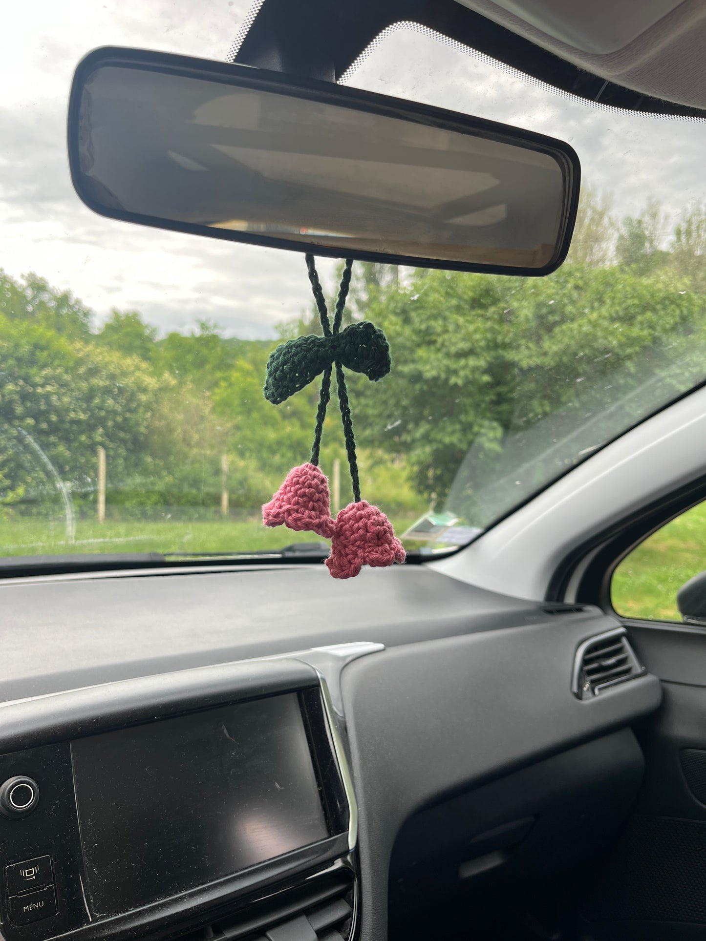 Suspension rétroviseur fleurs