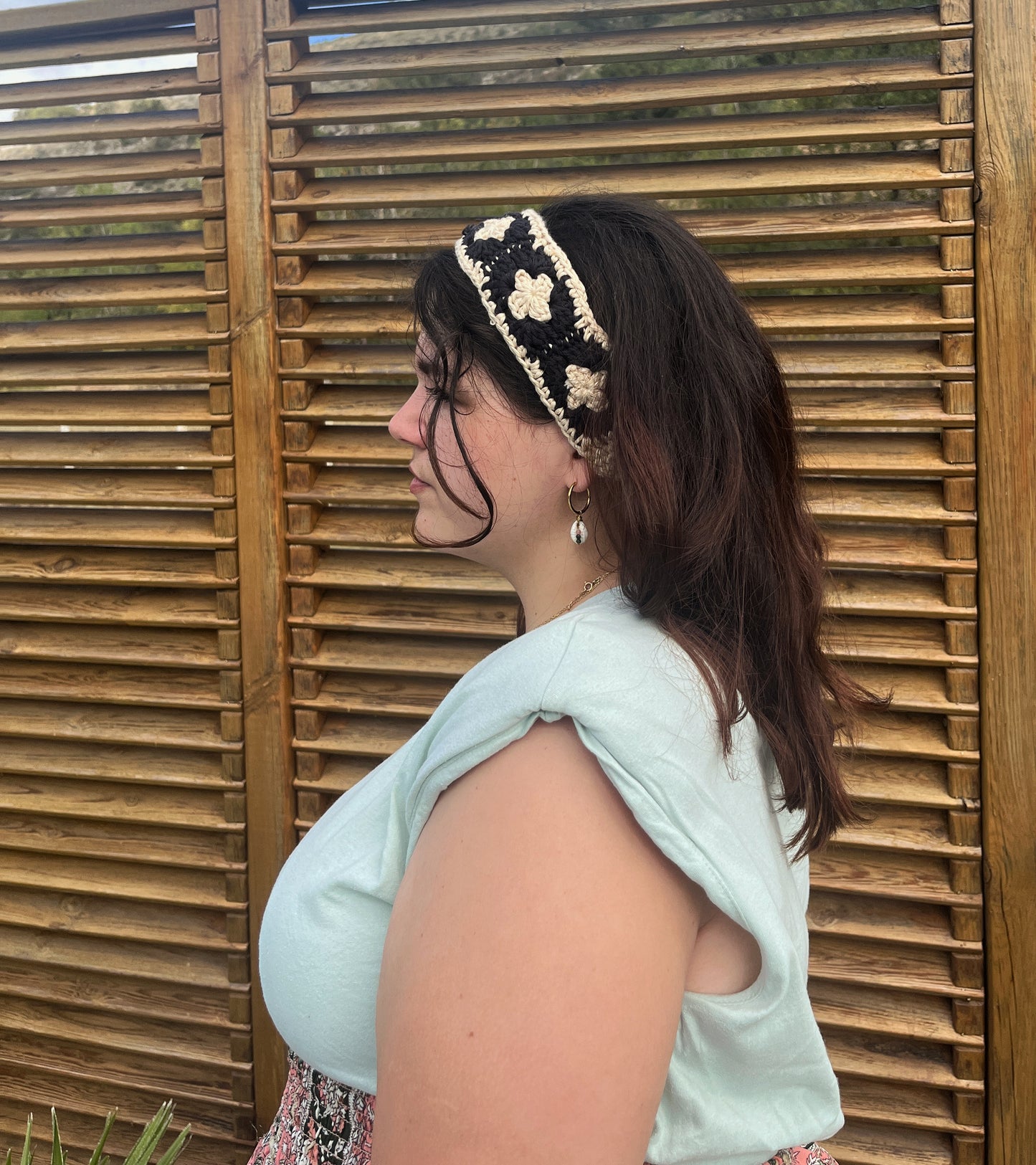 Bandeau cheveux crochet Granny Square