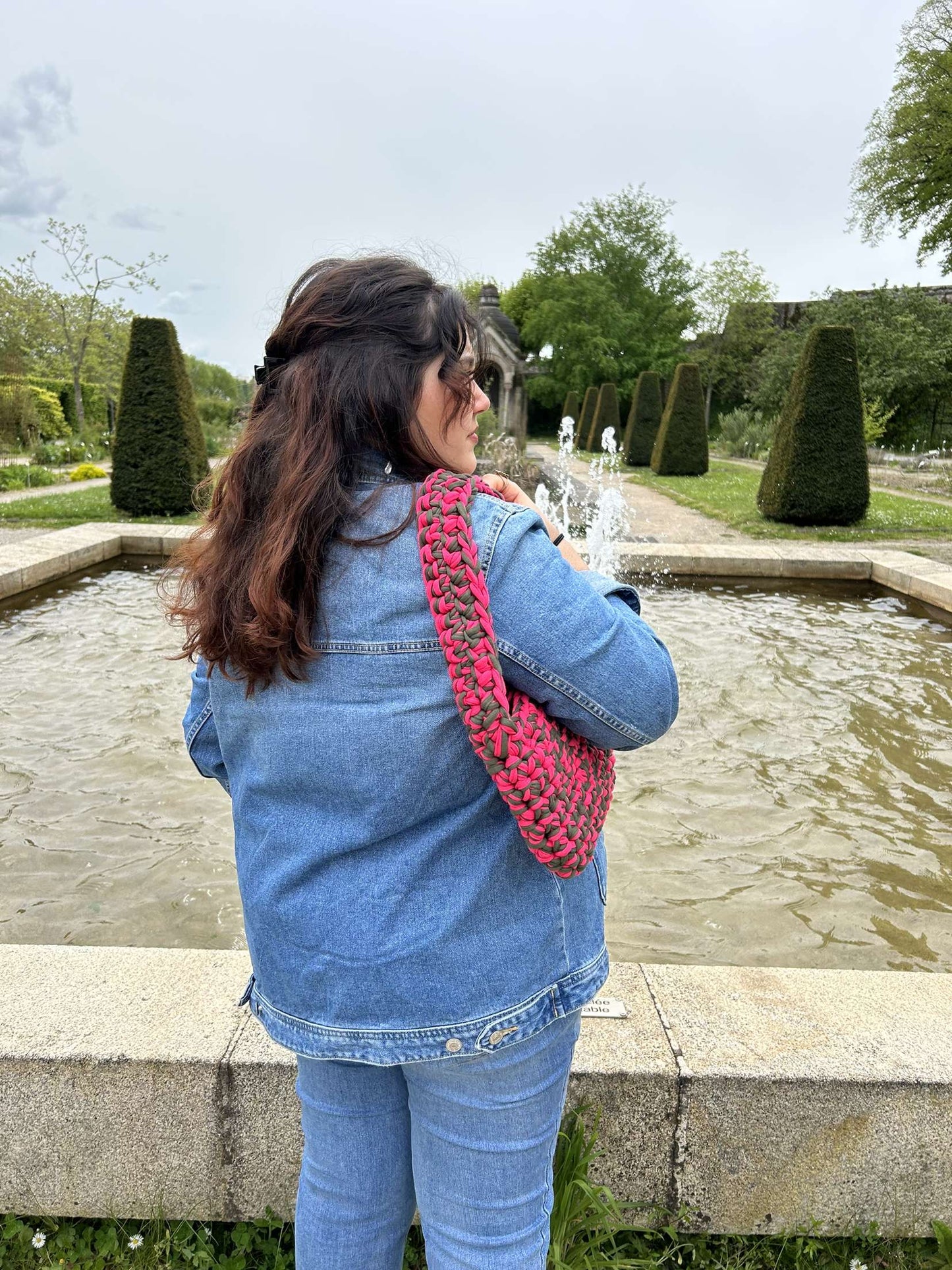 Sac à main Alma Fuchsia & Kaki